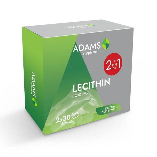 Pachet Lecithin 1200mg 30cps Adams 1+1 GRATUIT