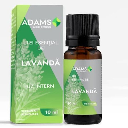 Ulei esential de Lavanda 10ml uz intern, Adams  Ulei esential de Lavanda 10ml uz intern, Adams