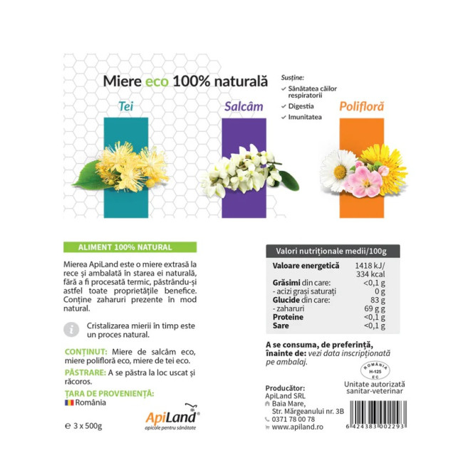 Pachet miere crudă ECO Pachet miere crudă ECO