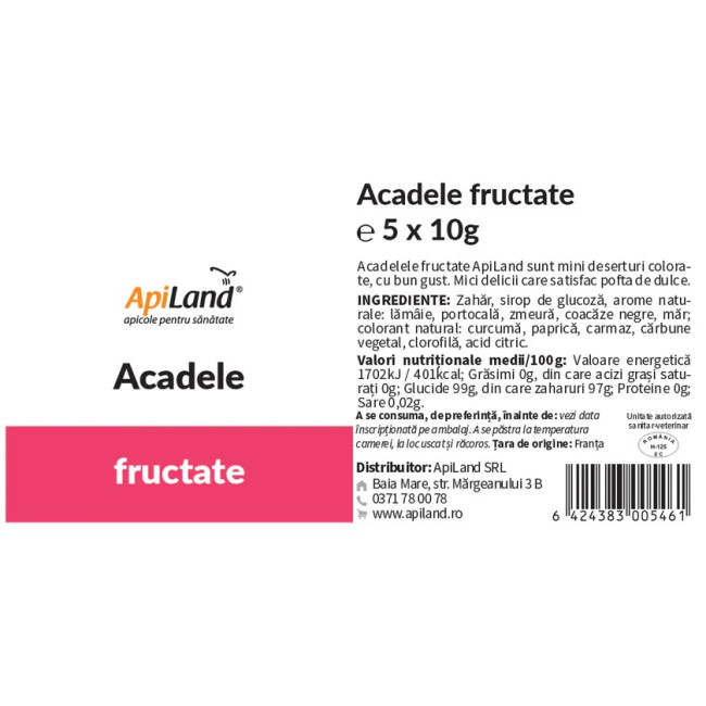 Acadele fructate - 5x10g Acadele fructate - 5x10g
