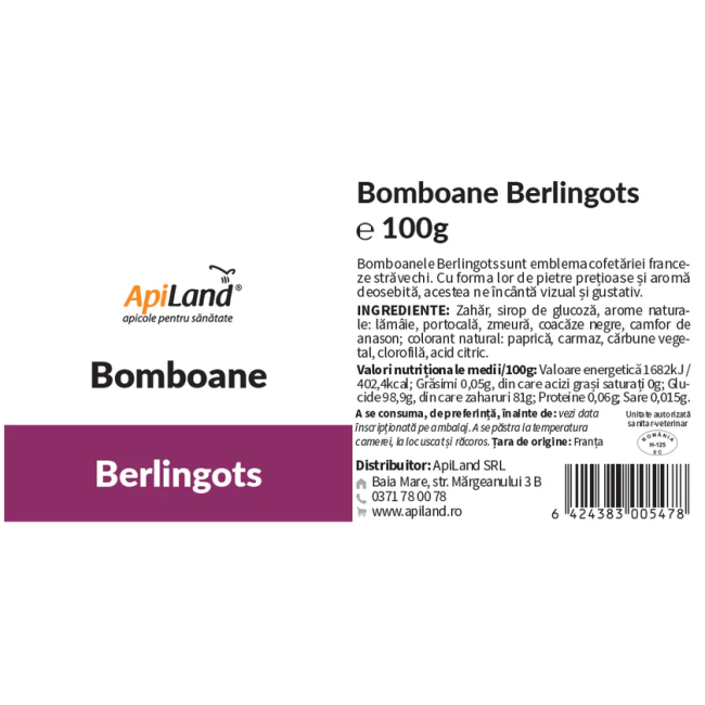 Bomboane fructate Berlingots-Carpentras - 100g Apiland