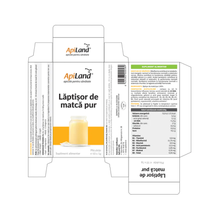 Lăptişor de matcă PUR convențional 10 x 1g Apiland
