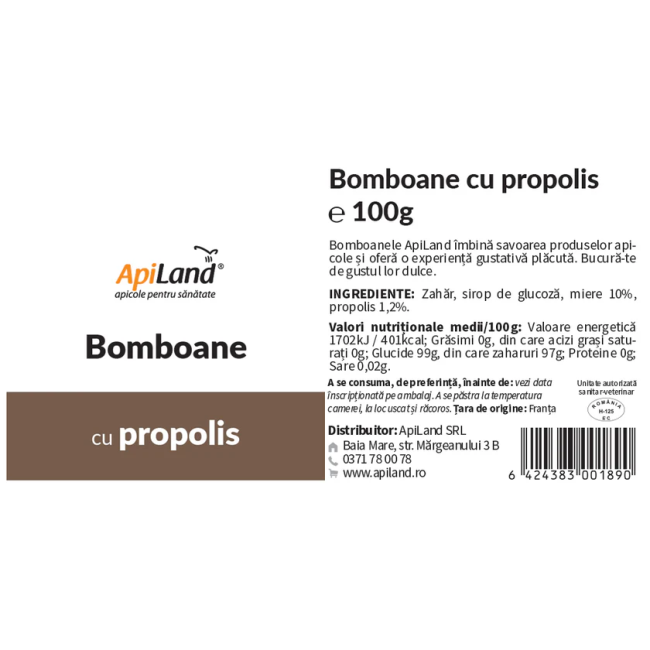 Bomboane cu propolis 100g Apiland