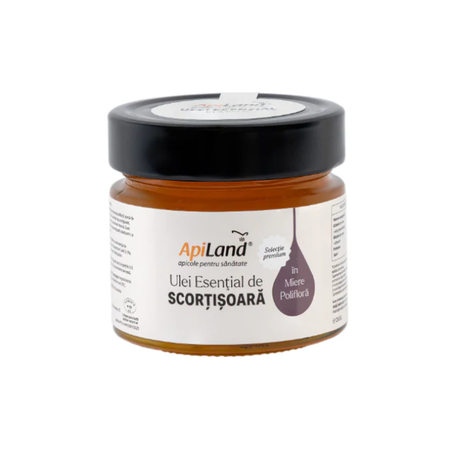 Miere polifloră cu ulei esențial de scorțișoară 250g Apiland
