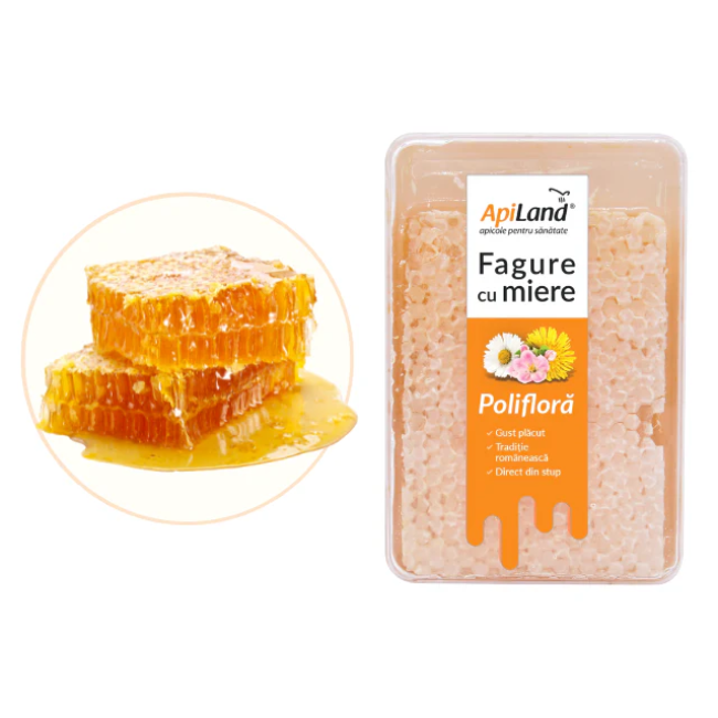 Faguri cu miere poliflora 200g Apiland