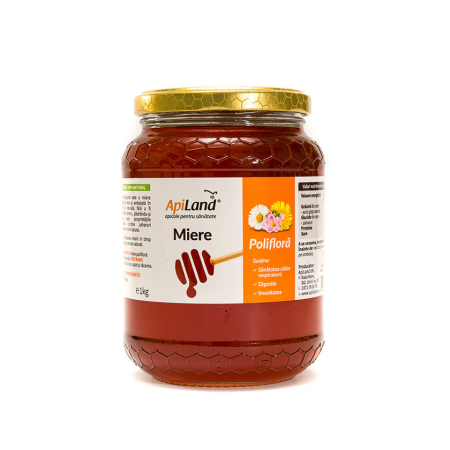 Miere poliflora cruda 1kg Apiland