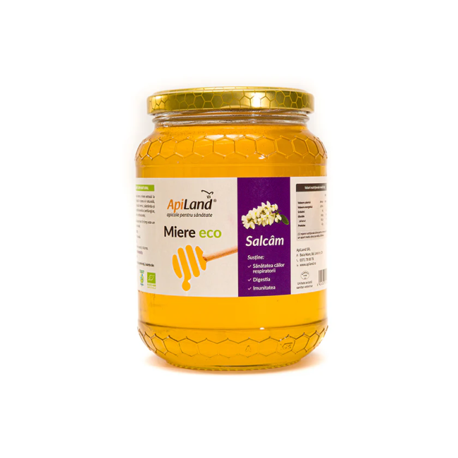 Miere de salcam cruda ECO 1kg Apiland
