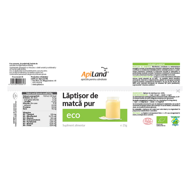 Laptisor de Matca Pur Eco 25g Apiland