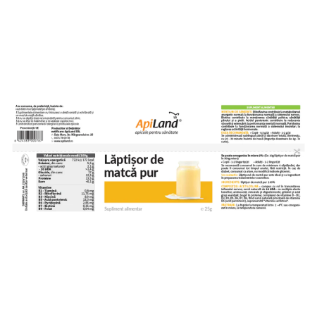 Lăptişor de matcă PUR convențional 25g Apiland 