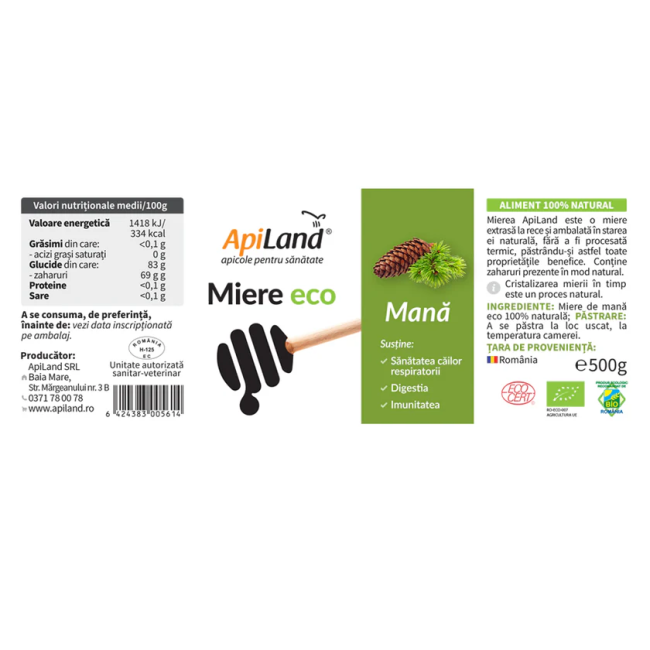 Miere Mană ECO 500g Apiland