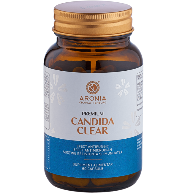Premium Candida Clear: 60 de capsule pentru diminuarea Candidei, refacerea florei intestinale și susținerea digestiei Premium Candida Clear: 60 de capsule pentru diminuarea Candidei, refacerea florei intestinale și susținerea digestiei