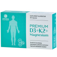 Premium D3+K2+Magnesium — 2 vitamine și 2 forme de magneziu care susțin imunitatea, somnul și oasele
