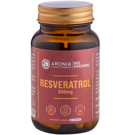 Resveratrol 500 mg — 60 capsule cu beneficii pentru longevitate, sistemul cardiovascular și echilibrul metabolic  |  Bio Hacking Resveratrol 500 mg — 60 capsule cu beneficii pentru longevitate, sistemul cardiovascular și echilibrul metabolic  |  Bio Hacking