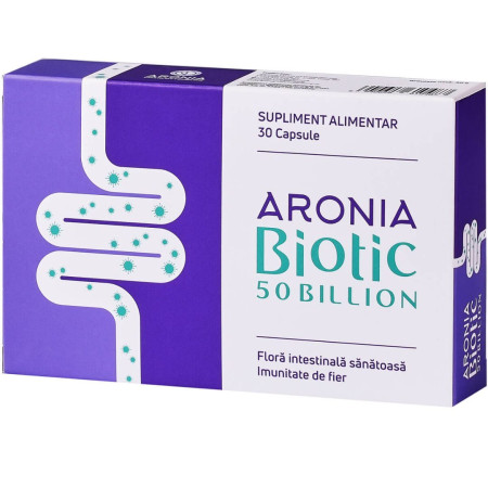 Aronia Biotic 50 Billion — probiotic și prebiotic premium care protejează microflora intestinală și sistemul digestiv Aronia Biotic 50 Billion — probiotic și prebiotic premium care protejează microflora intestinală și sistemul digestiv