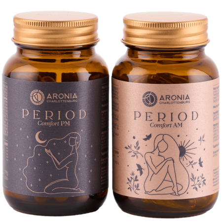 Period Comfort AM & PM — 2 suplimente naturale care reduc disconfortul menstrual și susțin echilibrul hormonal ziua și noaptea Period Comfort AM & PM — 2 suplimente naturale care reduc disconfortul menstrual și susțin echilibrul hormonal ziua și noaptea
