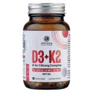 Vitamina D3+K2, 2-in-1 Strong Complex — doză foarte concentrată pentru sănătatea oaselor, dinților și mușchilor