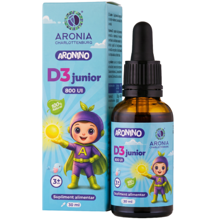 Vitamina D3 Junior — 800 UI, 30ml — supliment natural pentru creșterea sănătoasă a copiilor