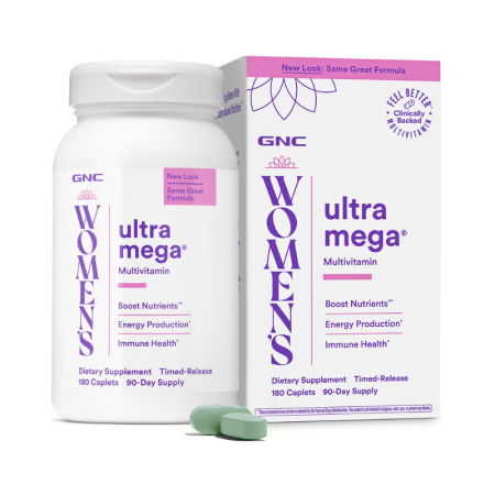 GNC Women's Multivitamine Ultra Mega, Multivitamine pentru Femei, 180 tb
