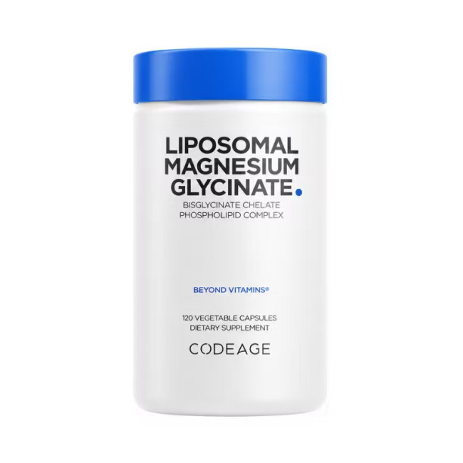 CodeAge Liposomal Magnesium Glycinate, Magneziu bisglicinat lipozomal cu bioPerine®, formula avansata pentru absorbtie superioara, 120 cps