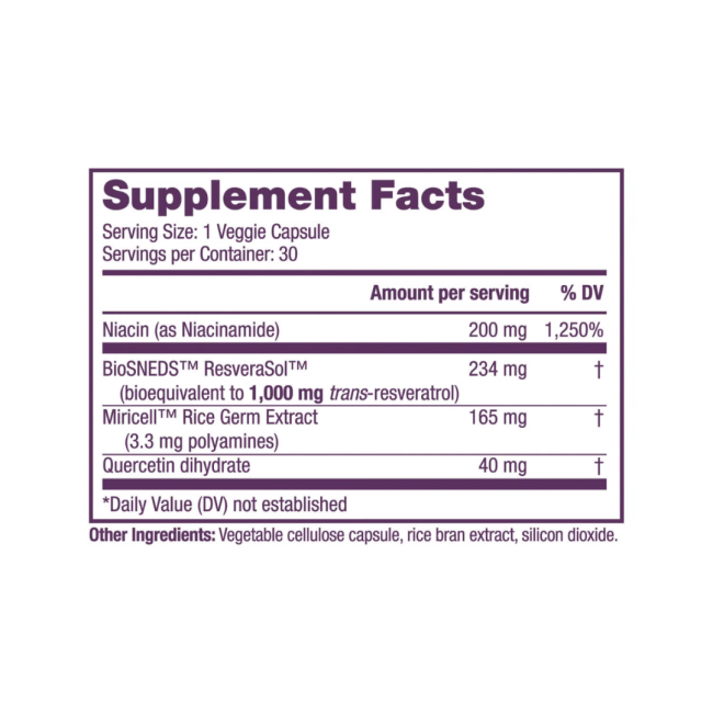 ResVitale™ Resveratrol + NAD & Miricell™ cu Spermidina – Suport Anti-Aging, Energie si Longevitate, 30 cps