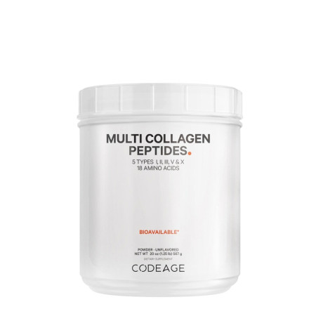 CodeAge Hydrolyzed Multi Collagen - 5 Types Collagen Peptides, Colagen Hidrolizat din 5 Surse sub Forma de Peptide, Fara Aroma, 567 g CodeAge Hydrolyzed Multi Collagen - 5 Types Collagen Peptides, Colagen Hidrolizat din 5 Surse sub Forma de Peptide, Fara Aroma, 567 g