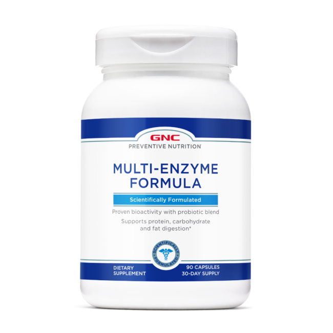 Gnc Preventive Nutrition Multi-enzyme, Formula Enzime Digestive, 90 Cps