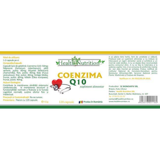 COENZIMA Q10 120 cps Health Nutrition
