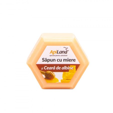 Apiland Săpun cu miere și ceară 100g  Apiland Săpun cu miere și ceară 100g