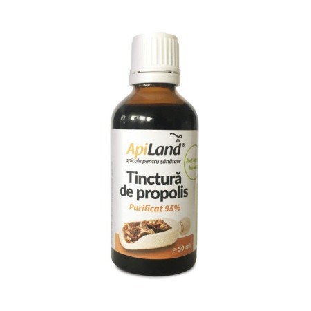 Apiland Tinctură de propolis purificat (95%) 50ml Apiland Tinctură de propolis purificat (95%) 50ml