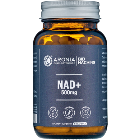 NAD+ la 500 mg — 60 capsule care susțin energia, regenerarea celulară și longevitatea | Bio Hacking