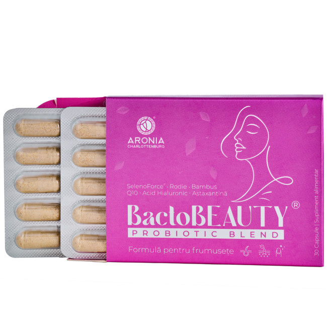 BactoBEAUTY® — formulă premium pentru frumusețe din interior, cu probiotice, prebiotice, vitamine, plante și antioxidanți