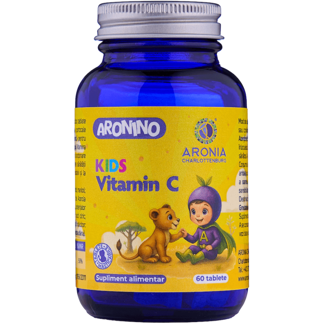 Aronino Kids Vitamin C — 60 tablete masticabile care sprijină imunitatea și energia copiilor