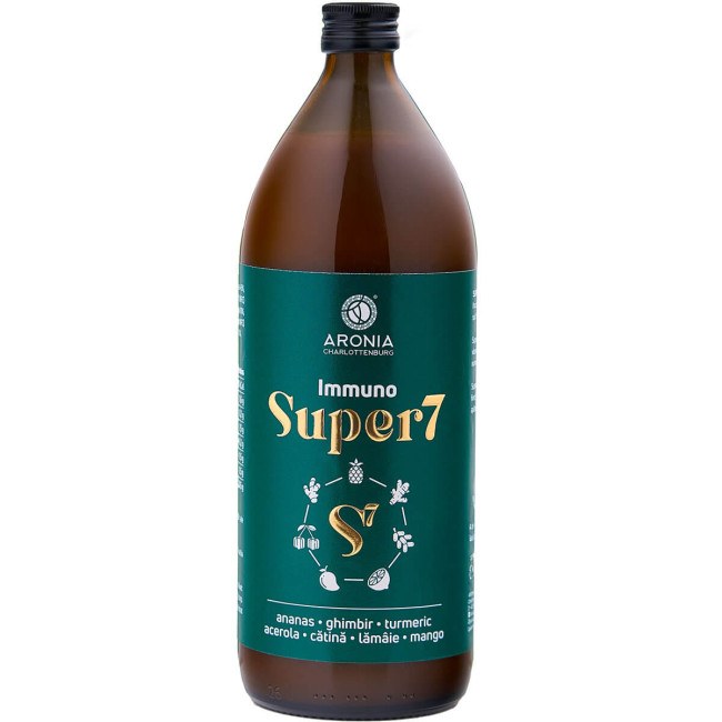 Super 7 Immuno — suc 100% natural și ecologic din 7 fructe și plante sănătoase care susțin sistemul imunitar Super 7 Immuno — suc 100% natural și ecologic din 7 fructe și plante sănătoase care susțin sistemul imunitar
