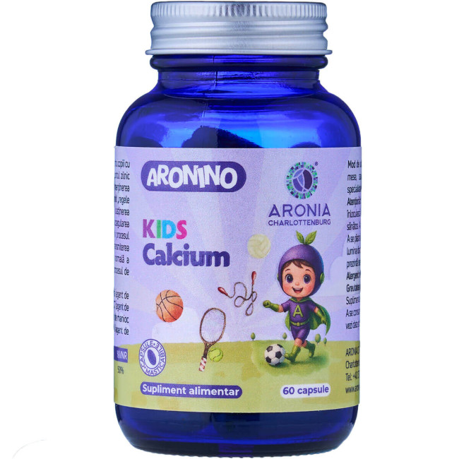 Aronino Kids Calcium — 60 capsule masticabile care susțin creșterea și dezvoltarea armonioasă a copiilor