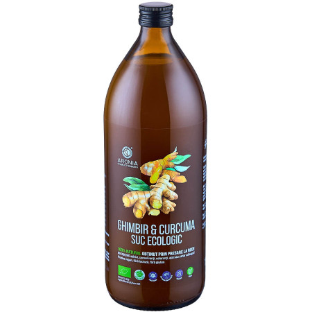Suc de Ghimbir și Curcuma 100% Natural și Ecologic la 1 Litru Suc de Ghimbir și Curcuma 100% Natural și Ecologic la 1 Litru