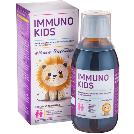 Immuno Kids 200ml — o formulă unică din 5 superfructe minune pentru susținerea imunității celor mici Immuno Kids 200ml — o formulă unică din 5 superfructe minune pentru susținerea imunității celor mici