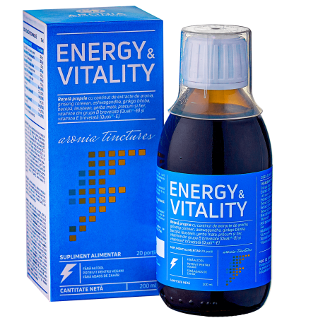 Energy & Vitality 200ml — o formulă unică din plante, superfructe și nutrienți esențiali care sporesc energia, vitalitatea și rezistența la stres Energy & Vitality 200ml — o formulă unică din plante, superfructe și nutrienți esențiali care sporesc energia, vitalitatea și rezistența la stres