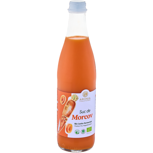 Suc de Morcov BIO Lacto-Fermentat – Produs Viu Nepasteurizat – 500ml Suc de Morcov BIO Lacto-Fermentat – Produs Viu Nepasteurizat – 500ml