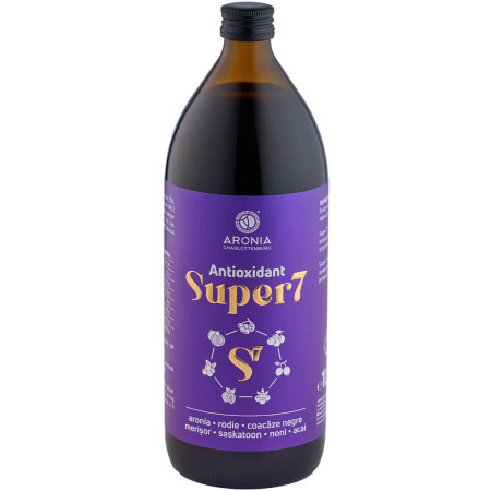 Super 7 Antioxidant — suc 100% natural și ecologic din 7 superfructe cu puternice proprietăți antioxidante Super 7 Antioxidant — suc 100% natural și ecologic din 7 superfructe cu puternice proprietăți antioxidante