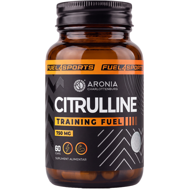 Citrulline 750 mg – 60 de capsule cu L-Citrulină 100% pură, pentru antrenamente intense de la început până la final | FUEL4SPORTS