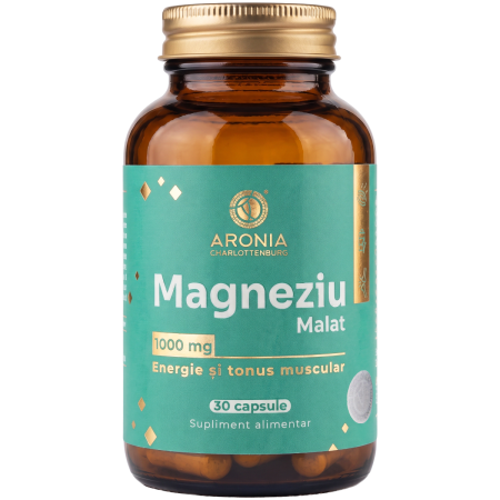 Magneziu Malat 1000 mg — 30 capsule pentru energie, mușchi și un corp mai odihnit