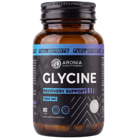 Glycine 1000 mg – 60 de capsule cu Glicină de puritate 99,5%, pentru recuperare avansată după sport | FUEL4SPORTS