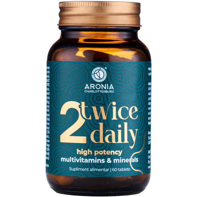 Twice Daily Multivitamins & Minerals — 36 de vitamine, minerale, antioxidanți și extracte naturale pentru un suport complet al organismului