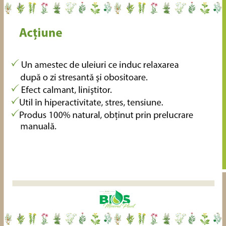 Ulei solid de masaj - Relax, cu efect calmant, linistitor, util in hiperactivitate, stres, tensiune, 100% natural, 150 ml