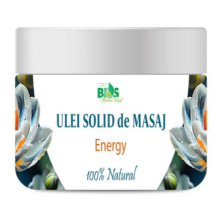 Ulei solid de masaj - Energy, benefic pentru oboseala fizica si mentala, 100% natural, 150 ml