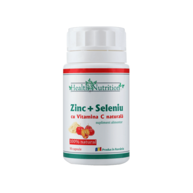 Zinc cu Seleniu si Vit C 90 cps Health Nutrition