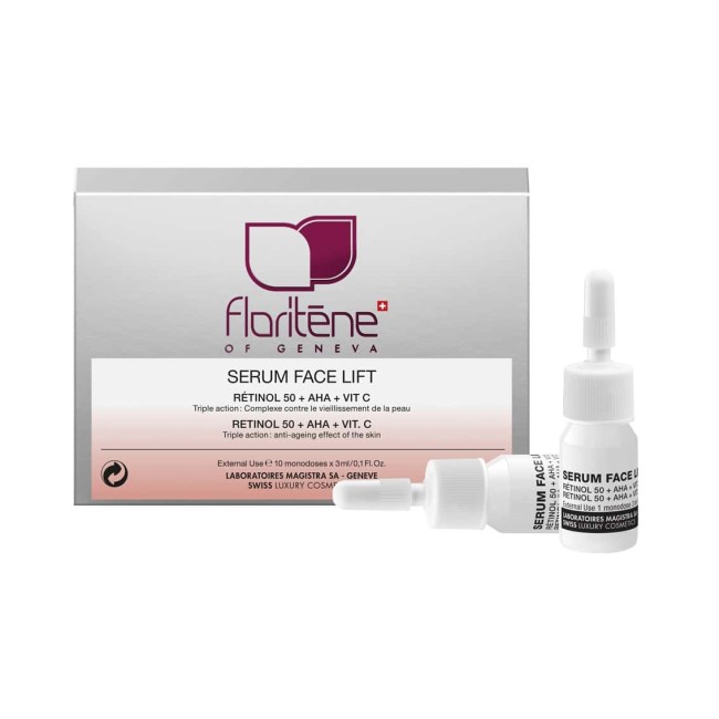 Fiole cu Retinol 50 + A.H.A. + Vit. C, 10 x 3ml Floritene