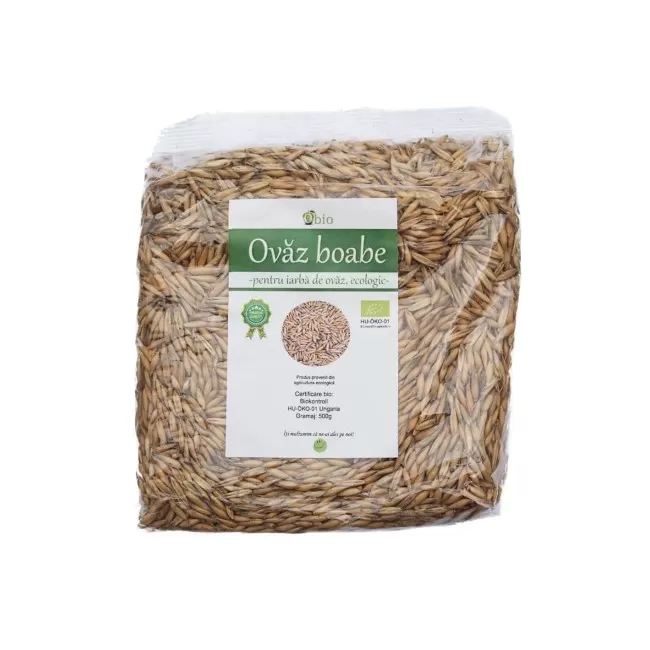 Ovaz boabe pentru iarba de ovaz bio 500g Ovaz boabe pentru iarba de ovaz bio 500g