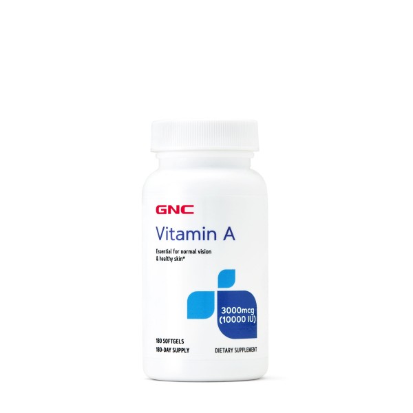 Gnc Vitamin A 3000 Mcg (10000 Ui), Vitamina A, 180 Cps