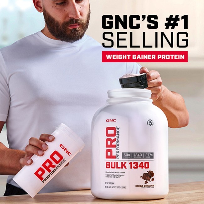 Gnc Pro Performance Bulk 1340, Gainer Cu Proteina Si Carbohidrati, Cu Aroma De Vanilie, 5443 G